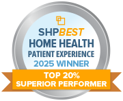SHP Best Home Health Patient Experience 2025 Superior Performer